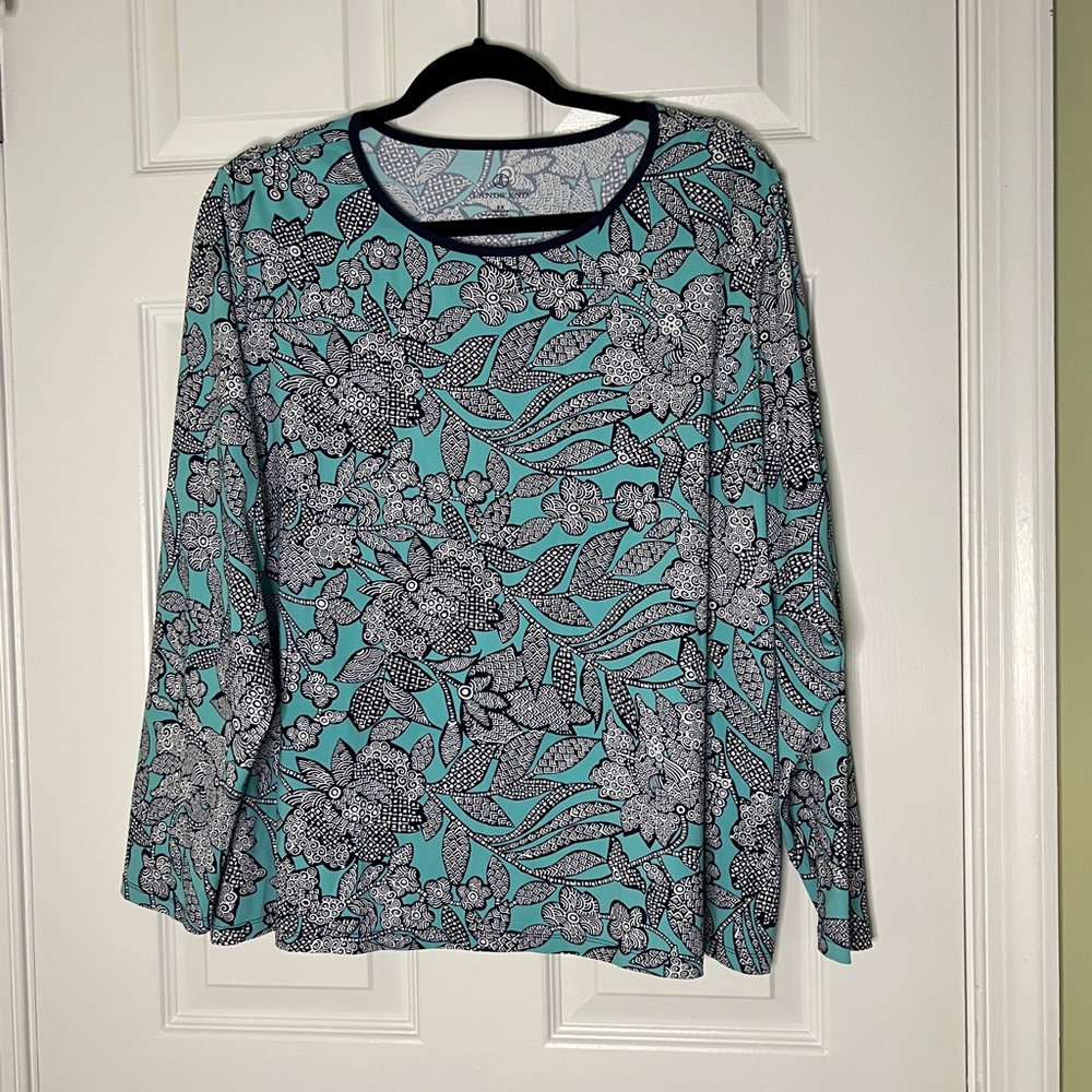 Lands End Plus Size Swim Shirt/Rash Guard